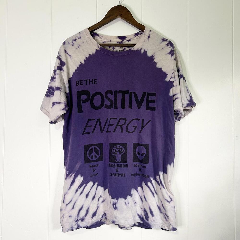 Altru Purple Tie Dye Mushroom Psychedelic Short Sleeve T-Shirt Men's Large